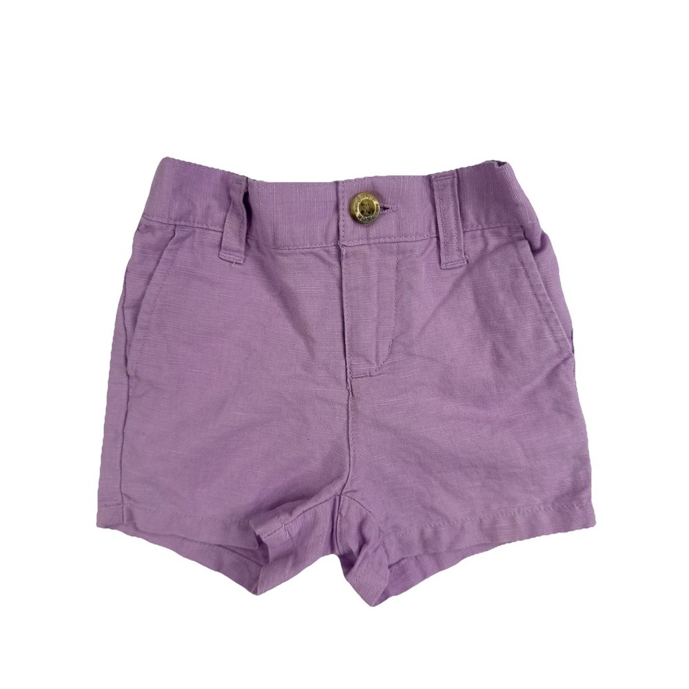 Janie and Jack‎ Baby Boys' Purple Linen Blend Casual Shorts Size 3-6 Months